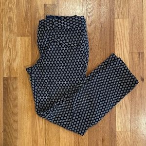 Gap Black and White Cropped Slim Pants